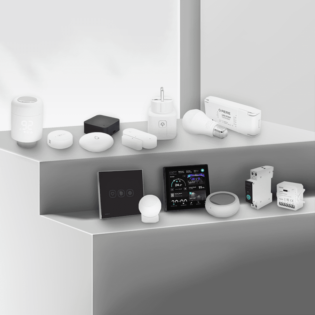 PIERRE Wave product family, sensors, panels, displays, plugs
